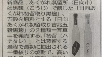 日向あくがれ初留取りリリース情報 宮崎日日新聞掲載